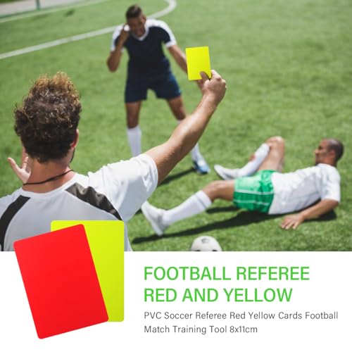 FOMGIIN 2 Stück Fußball-Schiedsrichter-Karte, Rot und Gelb Karte des Fußballs, Gelbe und Rote Fußball Schiedsrichter Karten Disziplinarkarten, Schiedsrichter-Tool für Spiele für den Wettbewerb