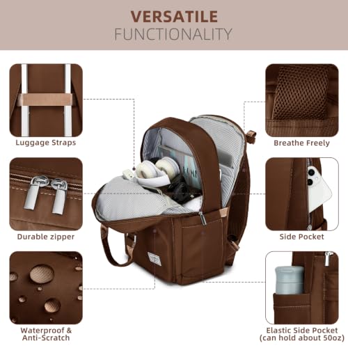 Image of LARVENDER Carry On Luggage 22x14x9 Airline Approved, Suitcases with Wheels