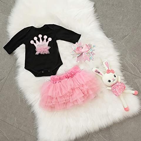 Zero pam 60cm Reborn Baby Doll Clothes Set, 23-24 Inches Toddler Girl Doll Outfit Set, Handmade Baby Clothes Realistic Reborn Accessories DIY Reborn Dolls (black pinky skirt) Cover
