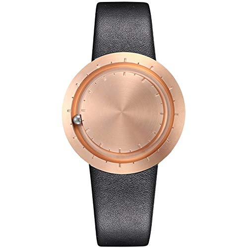 The Elegant Watch Lavaro Abacus – A Special Designer Rose Gold Watch with Swiss Quartz Movement – Made in Germany – Brushed Polished Stainless Steel Body – Steel Ball and Magnet Analog 853561