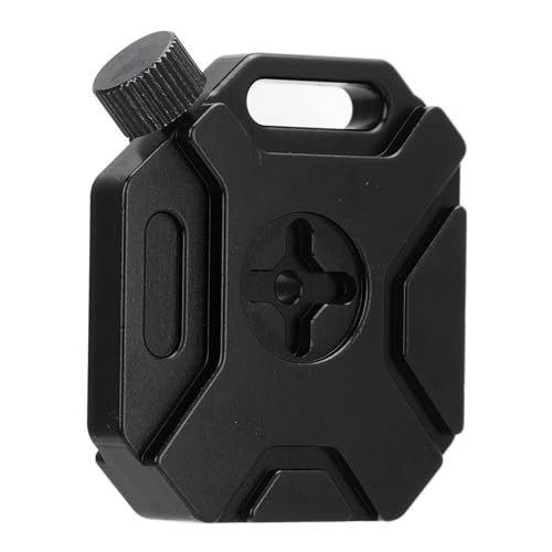 XODSFSKAS Simulation Mini Fuel Tank for RC Crawler, Aluminum Alloy Decoration Accessory, Realistic Design with Metallic Sheen, Universal Fit for SCX10 1/8 1/10 RC Crawler Cars Like YIKONG VS (Black)