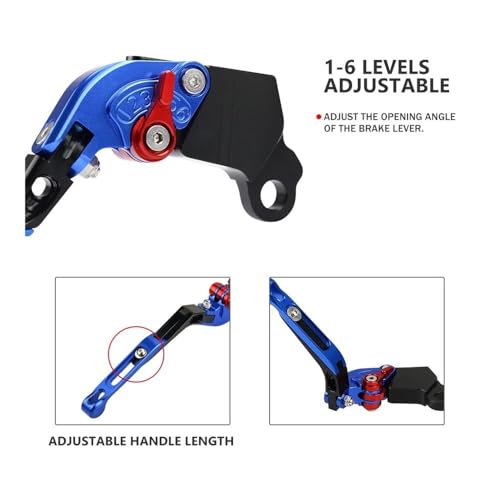 Levier frein embrayage LFC700 2024 réglable bleu - 2
