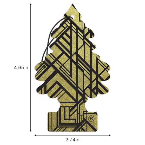 Image of LITTLE TREES Car Air Freshener | Hanging Tree Provides Long Lasting Scent for Auto and Home | 6 Air Fresheners |Gold (Pack of 24)