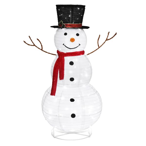 RISETEX LED Schneemann Weihnachtsdekoration, 120 cm, Wetterfest,...