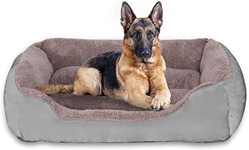 Utotol Dog Beds for Large Dogs, Washable Large Pet Dog Bed Sofa Firm Breathable Soft Couch for Jumbo Large Medium Small Puppies Cats Sleeping Orthopedic Dog Bed, Waterproof Non-Slip Bottom
