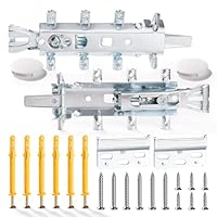 Staffe Per Pensili VooGenzek - Set 4 Pezzi Regolabili, Portata 50kg, Bianco - Foto 7