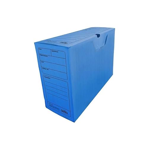 Arquivo Morto, Dello, Polipropileno, Azul, Pacote Com 10 Unidades