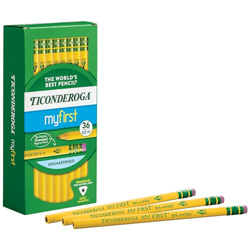 Lápices Ticonderoga My First Tri-Write HB con borrador 36 u miniatura 6