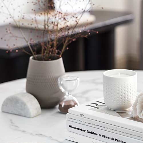 Villeroy & Boch – Manufacture Duftkerze Weiß, Kerze, Deko, Wohnaccessoires, Premium Porzellan, Wachs (Packung mit 2)