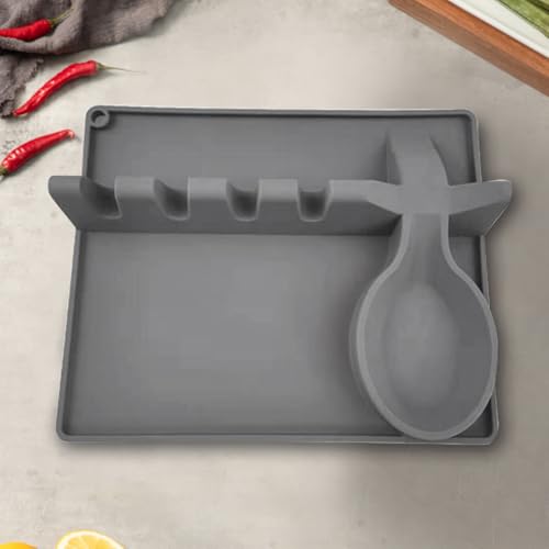 Support de cuillère en silicone et repose-spatule pour plan de travail de cuisine