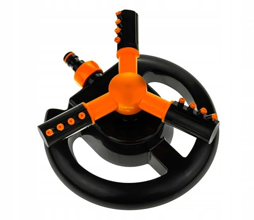 Arroseur Circulaire 3 Bras Black Line - Jusqu'à 80 m² - Arroseur Rotatif - Arroseur à impulsions