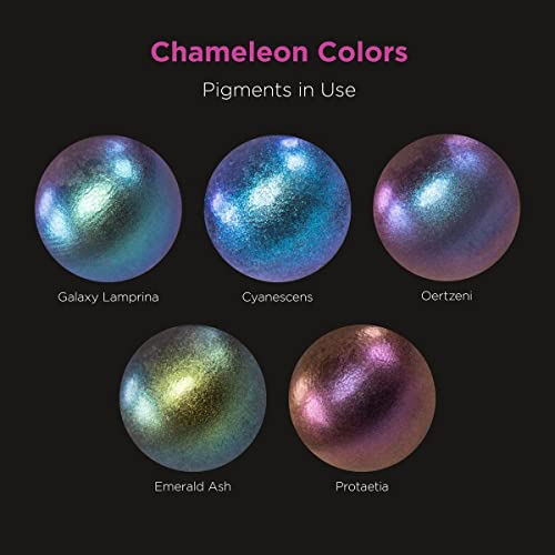 Chameleon Mica Powder, Shift Powder Pigment for Epoxy Resin, Arts and Crafts, Jewelry, Tumbler, Painting, Nail Art - (5 Colors x 5g Jars)