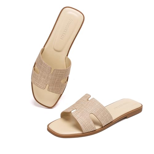 Image of Stratuxx Kaze Women's Open Toe Flat Dress Slide Sandals