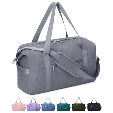 Narwey For Spirit Airlines Personal Item Bag 18x14x8 Travel Duffel Bag Carry on Bag Underseat for Airplane with Wet Pocket Small Gym Bag Weekender Overnight for Women and Men (Grey) Cover