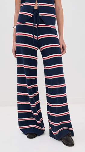 LE BOP Women's Striped Wide Leg Pants2