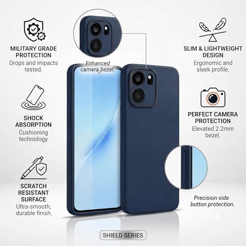 Image of FIRST MART Matte Silicone Back Cover for OnePlus Nord CE 6 - Blue