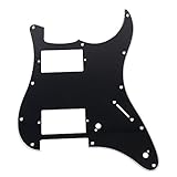 BQLZR negro 3 capas 11 Hole ABS grasa HH diseño doble Humbucker guitarra eléctrica Pickguard scratchplate