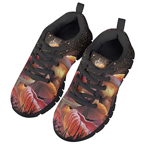 Pinupub Kids Running Walking Shoes for School Travel Breathable Soft Lightweight Slip On Tie Lace Sneakers3