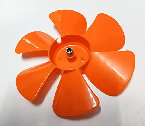 Image of Plastic 6 Leaves Fan Blade 9 Inch (Orange)