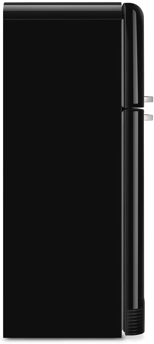 Smeg FAB50 Retro Style Refrigerator – 19.28 cu. ft. Freestanding Fridge-Freezer, Dual Cooling, No-Frost, Adjustable Glass Shelves, Chrome Handle – Black – Made in Italy
