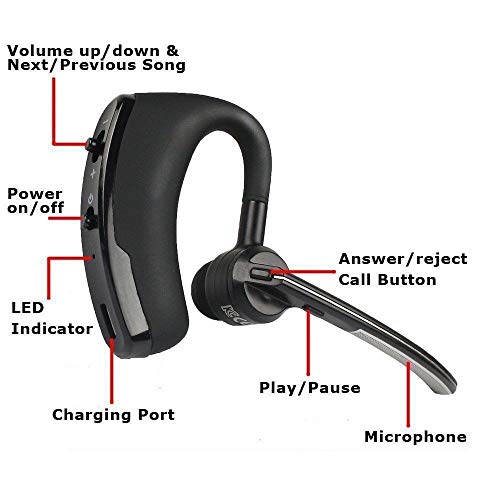 Oreillette Bluetooth Xperia 10 kit main libre smartphone noir - 5