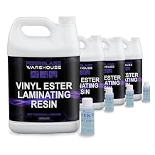 Vinyl Ester Resin- 4 Gallons with Catalyst- Excellent Corrosion-Resistant, High-Impact Strength, High-Temp Capabilities, Superior Adhesion
