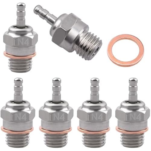 6PCS Hobbypark 70117 Glow Plug #4 N4 Spark Medium Hot Nitro Engine Parts for Traxxas Redcat HPI HSP 1/8 1/10 RC Car Truck Buggy