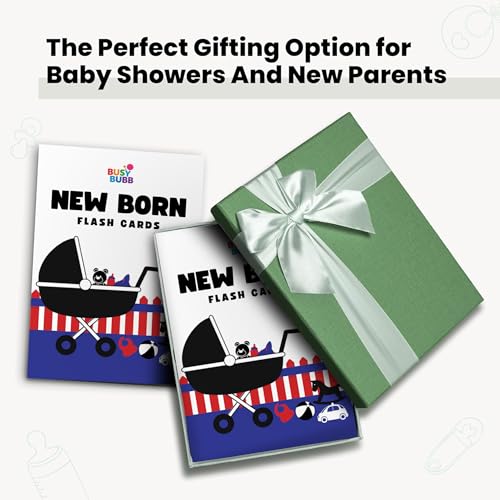 Image of High Contrast Flash Cards for Kids | 32 Objects for Visual Stimulation, Cognitive & Sensory Development of 0-6 Month Old Infants