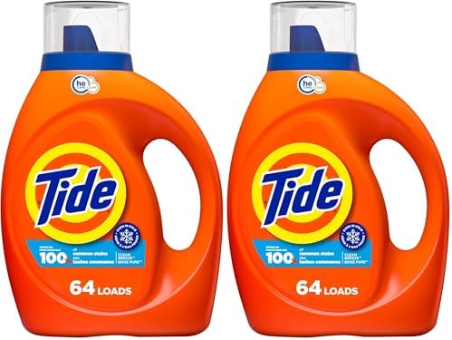 Tide Laundry Detergent Liquid, Clean Breeze Scent, Works on 100% ...