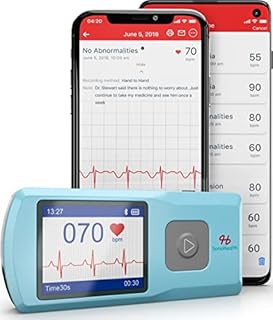 EKGraph DocPro® - Easy to Use - Portable ECG Heart Rate Monitor - Instant Results Displayed on Screen - Use with or without a Free App