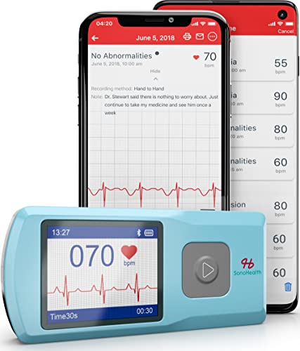 EKGraph DocPro® - Easy to Use - Portable ECG Heart Rate Monitor - Instant Results Displayed on Screen - Use with or without a Free App