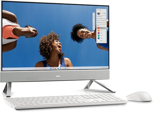 Image of Dell 2025 DEC24250 All-in-One Desktop 23.8 inch FHD IPS Touch10-Core Intel Core 7 150U Intel Graphics 32GB DDR5 1TB NVMe SSDWIFI AX RJ45 HDMIv1.4 Webcam Keyboard Mouse Windows 11 Home