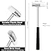 Dual Head Small Hammer, Plastic Head and Metal Head, Double face Jewelry Mallet, Mini Hammer for Crafts, Watch, Tuning, Woodworking, Toys, DIY, Leather, Instruments, 7 Inches,