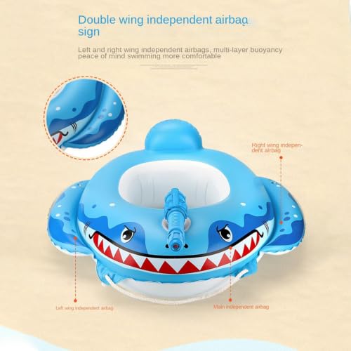 Flotador de piscina para bebé con diseño de tiburón para días de playa 2