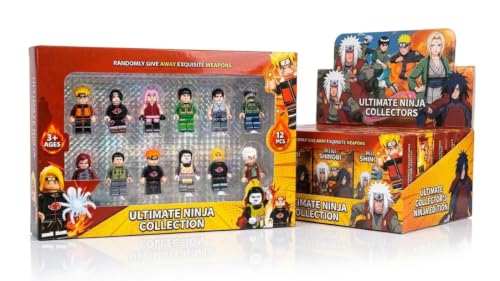Image of Ninja Anime Building Block Set with Mini Figures and Accessories, Creative Construction Toy for Kids (Naruto 12pcs)