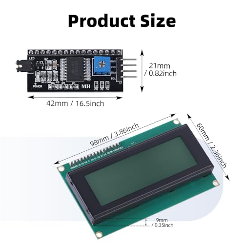 Huyouming 3 Pack 2004 Lcd Display Module With Iic I2C Serial Interface Adapter Lcm Gray Backlight Screen St7066U Controller 20X4 Lcd For Arduino thumb #2