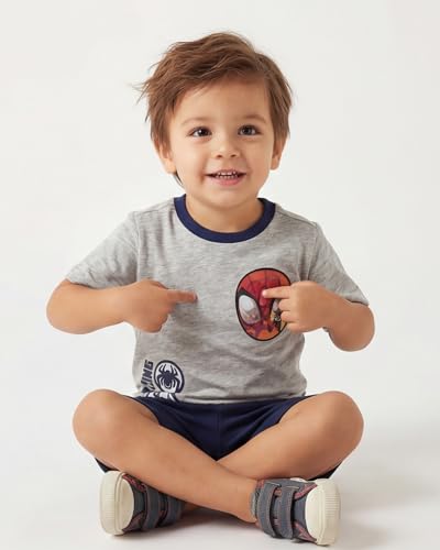 Image of Marvel Boys' Short Sleeve Crew Neck T-shirt and Shorts Set