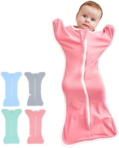 HINATAA Pucksack Baby 0-3 Monate/ 3-6 Monate, Baby Schlafsack Neugeborene Baumwolle, Baby Swaddle Ganzjahres, Baby Wickeldecke für Jungen Mädchen, Verstellbarer Pucktücher Baby
