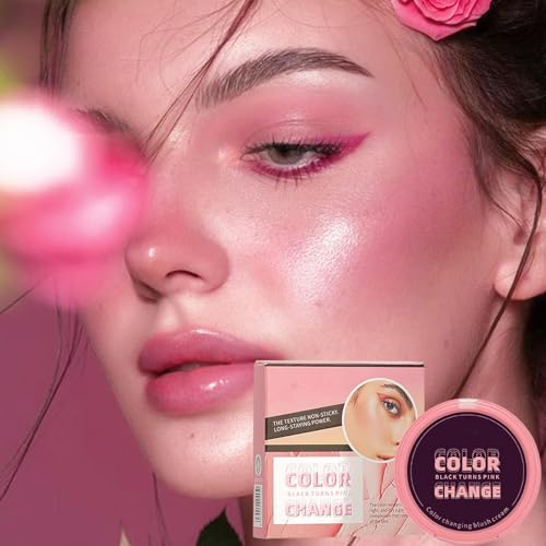 lyanny Cream Blush, Color Changing Cream Blusher for Mature Skin, Natural Nude Makeup Blusher Powder, Color Changing Blush for Cheek - Image 3