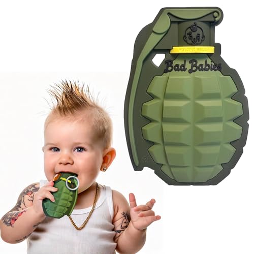 Bad Babies Silicone Baby Teether Pineapple MK2 Grenade Design Food Grade Silicone