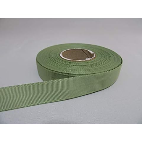2 metres of 16mm Grosgrain Ribbed Ribbon MOSS Dusky Sage Green Double sided 16 mm 1.6cm Cover