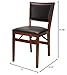 Meco STAKMORE Retro Upholstered Back Folding Chair Fruitwood Finish, Set of 2