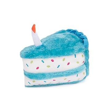 ZippyPaws Zp861 Birthday Cake Blue Squeak Toy