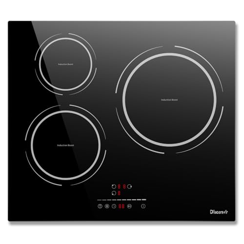 Plaque Induction 3 Feux Encastrable 6800W, Plaque de...