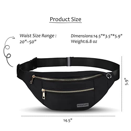 Image of Fashion Crossbody Fanny Pack Trendy Belt Bag for Women Men 4-Zipper Pockets Gifts for Enjoy Sports Yoga Festival Workout Running Casual Wallets Waist Pack Travel Bag Carrying All Phones