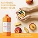 Soeos Peach Fruit Flavored Syrup, 68 fl oz (2 Liters), Rich & Sweet Fruit Syrup for Drinks, Desserts, and Pancakes – Perfect for Boba Tea, Milkshakes, Ice Cream, and Cocktails