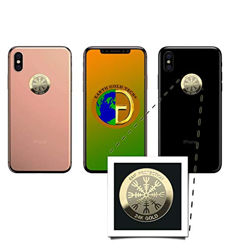 EMF Protection Cell Phone Anti Radiation Protector Blocker, The Best EMR Neutralizer Shield, Tesla Quantum Technology, Scalar Energy, EARTH GOLD 24K Gold Plate Sticker