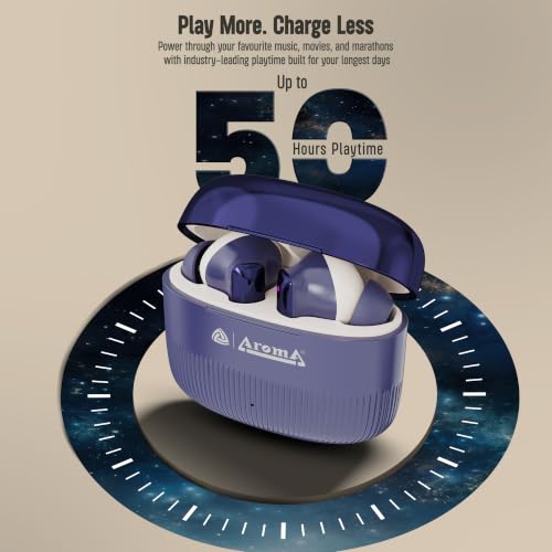 Image of AROMA TWS30 Upto 50Hr Playtime*, Dual Paring, BT V5.3, Fast Charging, Heavy Bass Bluetooth