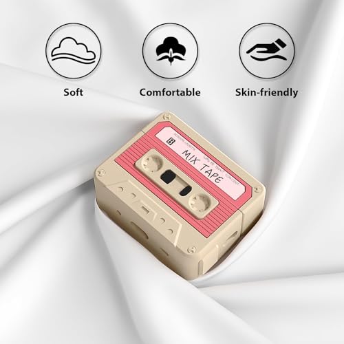 Image of AirPods Pro 2 Case Cover, KOREDA Funny Cassette Tape Design Case for Airpods Pro 2nd Generation /1st Generation (2023 /2022 /2019), Cute Cartoon Fashion Silicone Protective Cover for Women Men (Pink)