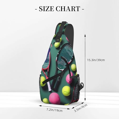Mochila cruzada MyPiky con estampado de tenis unisex miniatura 3